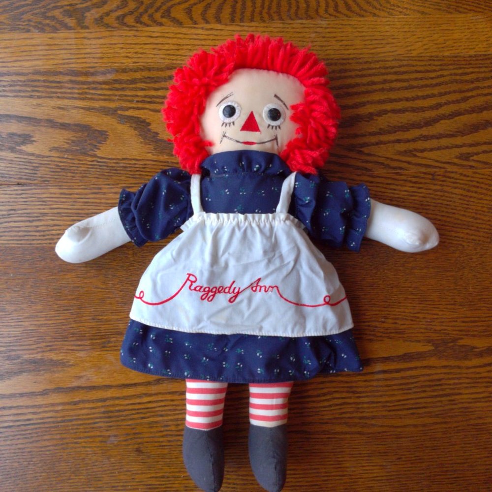 RAGGEDY ANN VINTAGE 1991 APPLAUSE Blue Dress Red Hair